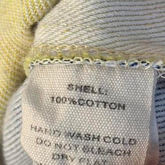 Fantastic Fawn Unique Colorblock Denim Shirt Oversized Pastel Patchwork sz M - Picture 8 of 8